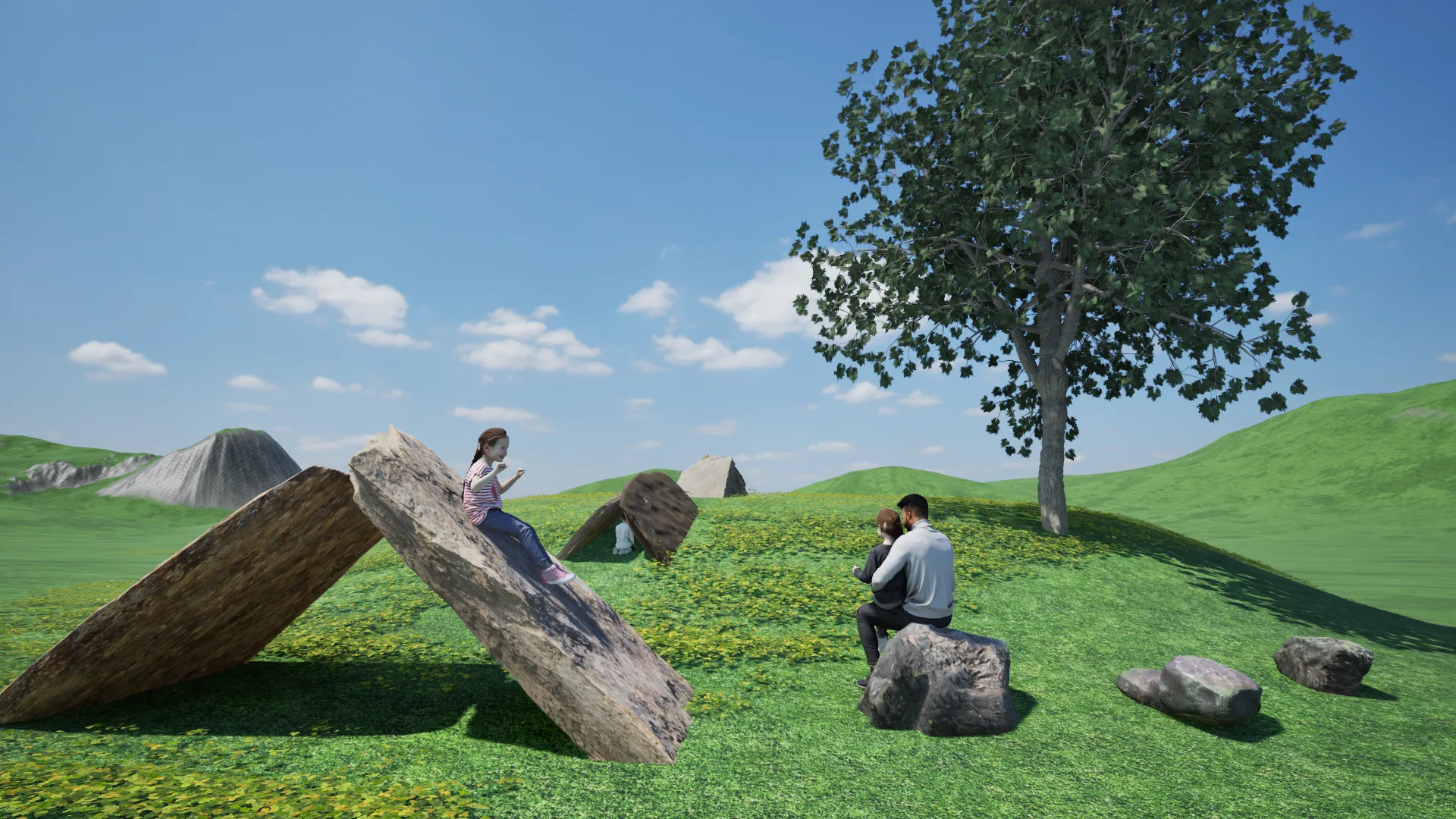 Megalithic Play Structures by Ecology Landscape Design